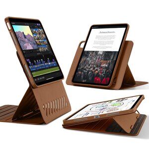 ESR iPad Air 13” Case 2024/2025 M3/M2 Magnetic Stand 9 Angles Brown